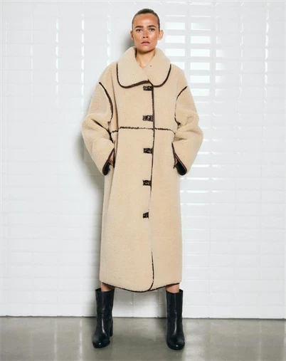 Withblack - WBLDajana Pile Frakke - Birch